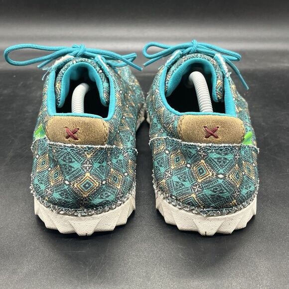Twisted X Ladies Zero X Turquoise Aztec Shoes WZX0002 womens size 7 M - Picture 4 of 7